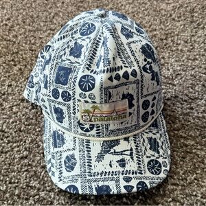 Patagonia baseball hat, blue and white islands pattern